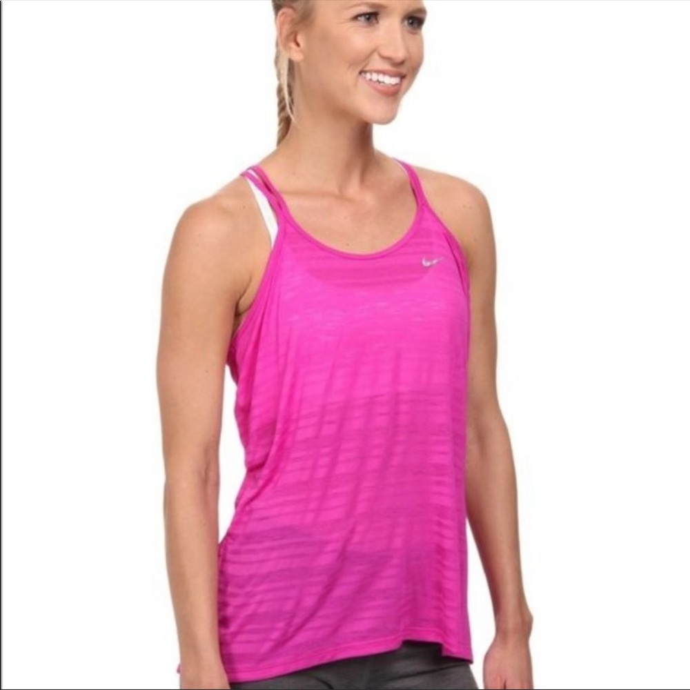 Nike dri-fit hot pink strappy tank
